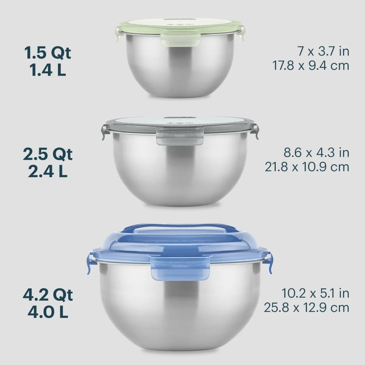 Pyrex® 6-piece Stainless Steel Mixing Bowl Set