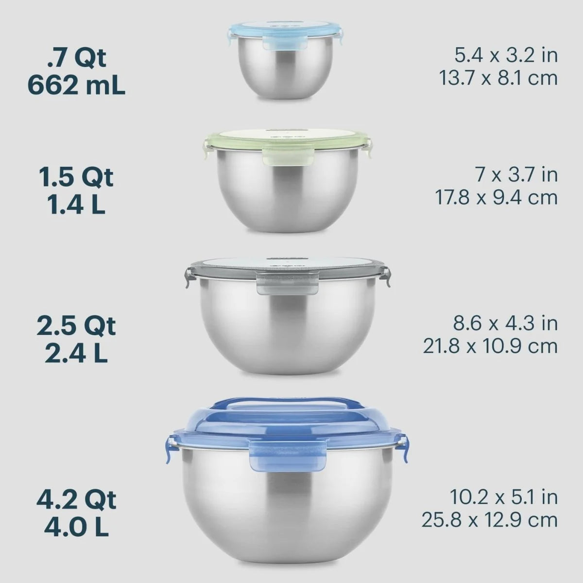 Pyrex® 8-piece Stainless Steel Mixing Bowl Set