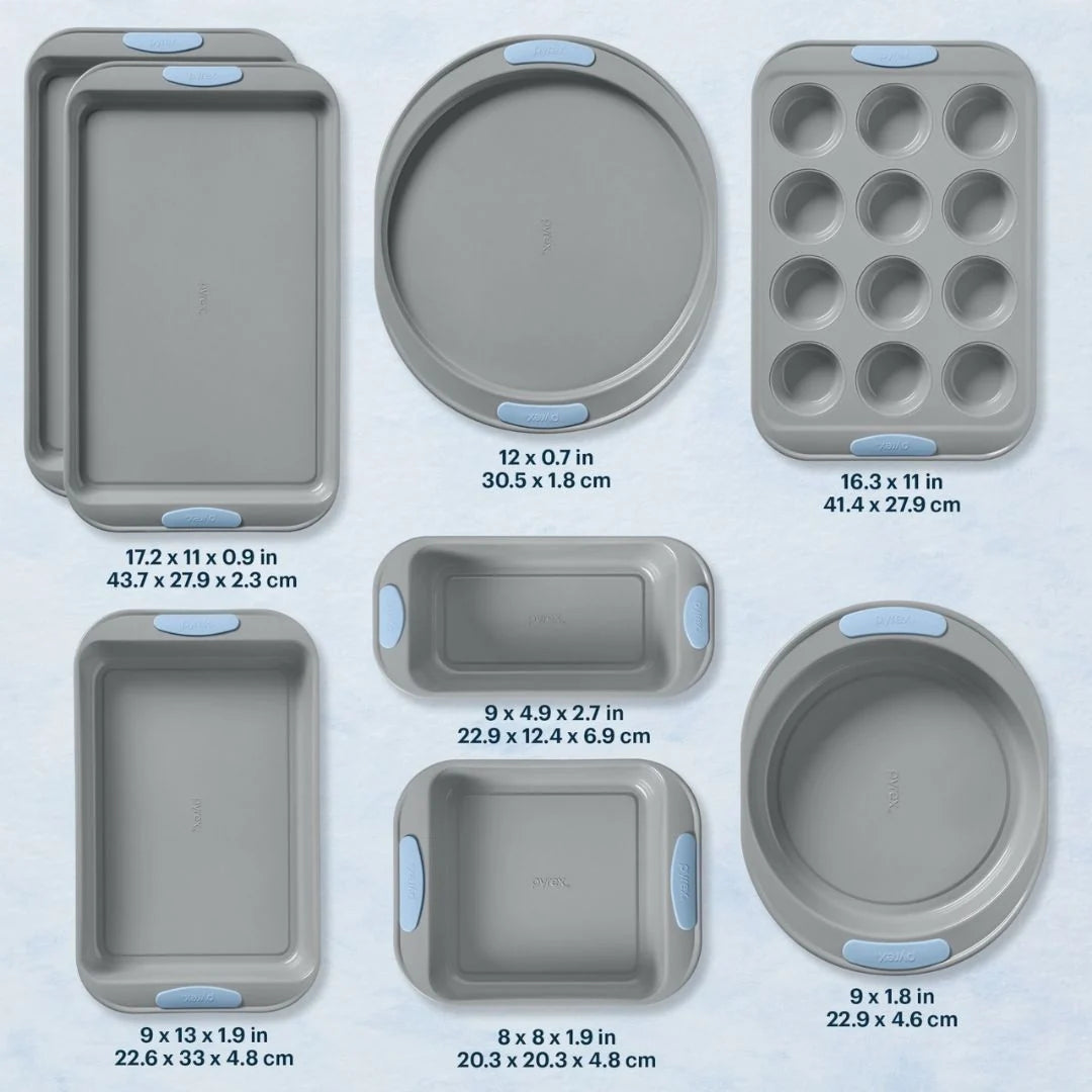 Pyrex® Metal Bakeware 8-Piece Set in Cerulean